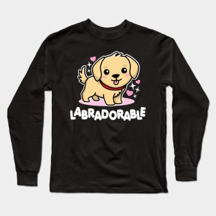 Labradorable Cute Kawaii Labrador Dog Long Sleeve T-Shirt